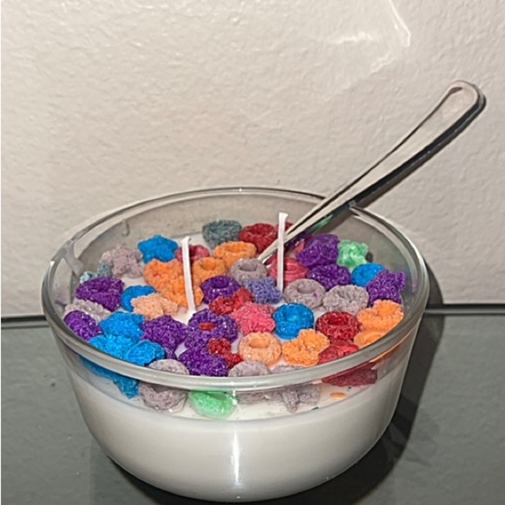 Handmade cereal candle